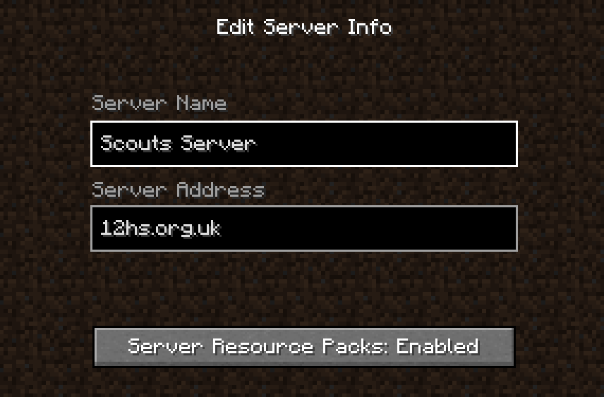 1st & 2nd Horley Scouts - Minecraft Server